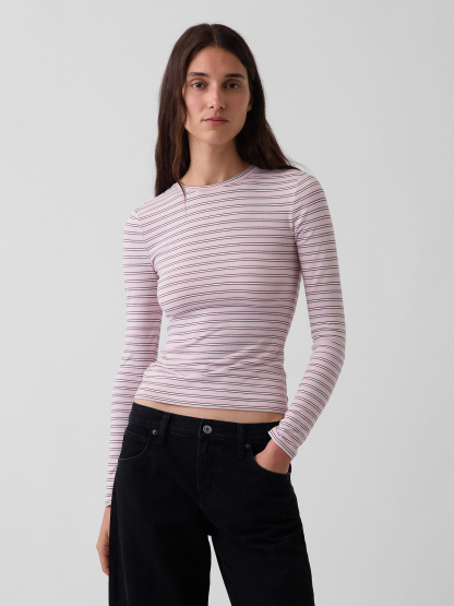 CloseKnit Jersey T-Shirt - Pink stripe