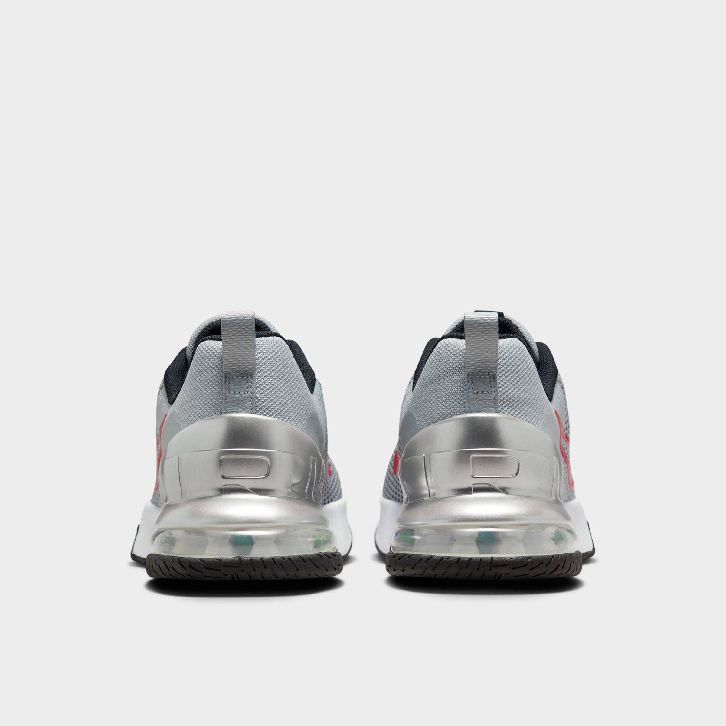 Men's Nithtke Air Max Alpha Trainer 6 Training Shoes - Part 1 - Flat Silver/Metallic Silver/Black/University Red - Back view