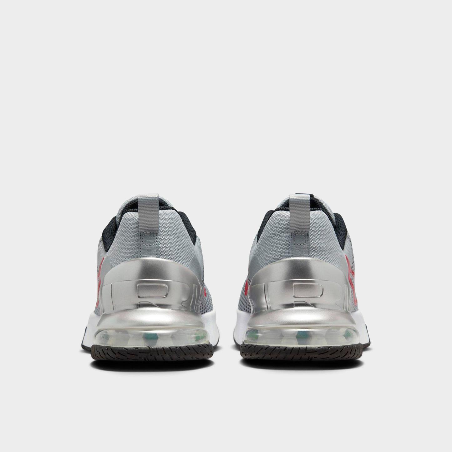 Men's Nithtke Air Max Alpha Trainer 6 Training Shoes - Part 1 - Flat Silver/Metallic Silver/Black/University Red - Back view