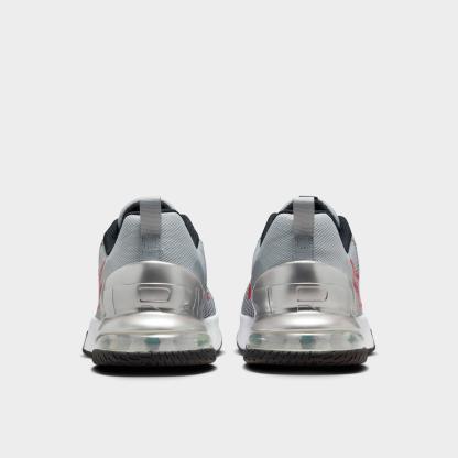 Men's Nithtke Air Max Alpha Trainer 6 Training Shoes - Part 1 - Flat Silver/Metallic Silver/Black/University Red - Back view