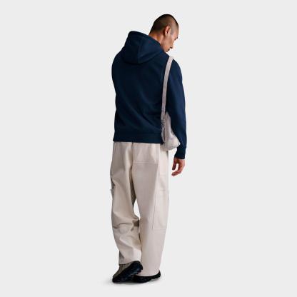 Men's Nithtke Club Fleece Premium Embroidered Pullover Hoodie - Part 1 - Obsidian/Obsidian/White