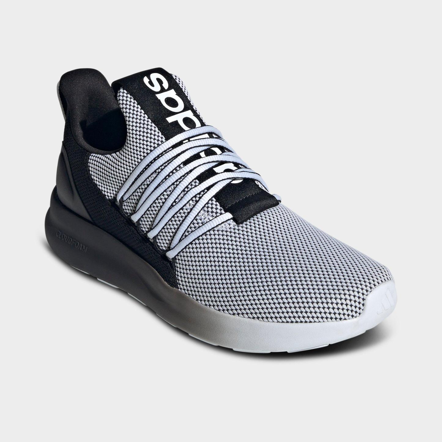 Men's adidas Lite Racer Adapt 7.0 Casual Shoes - White/Black/White - Both shoes facing left