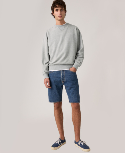 Levi's Men's 501™ Original Hemmed Stretch 9" Jean Shorts - Indigo Nation