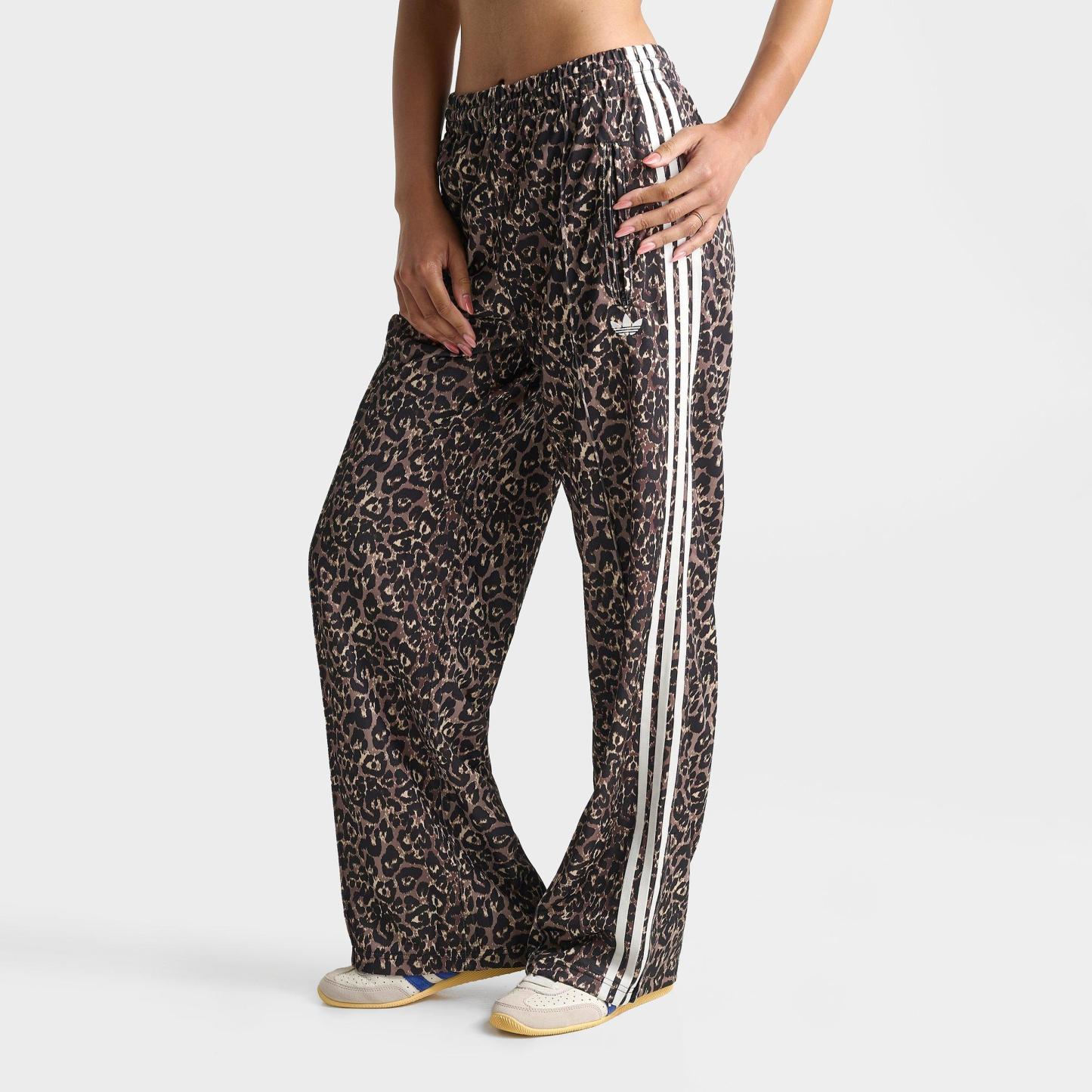 Women's adidas Originals Leopard Firebird Oversized Track Pants - Multicolor
