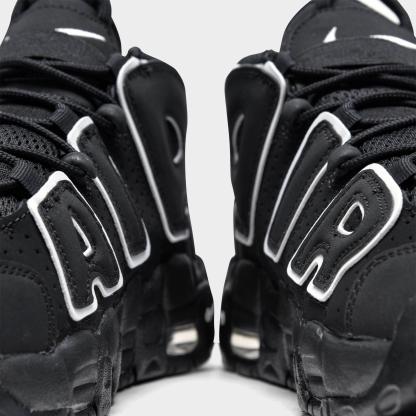 Big Kids' Nithtke Air More Uptempo Basketball Shoes - Black/White - Detail shot