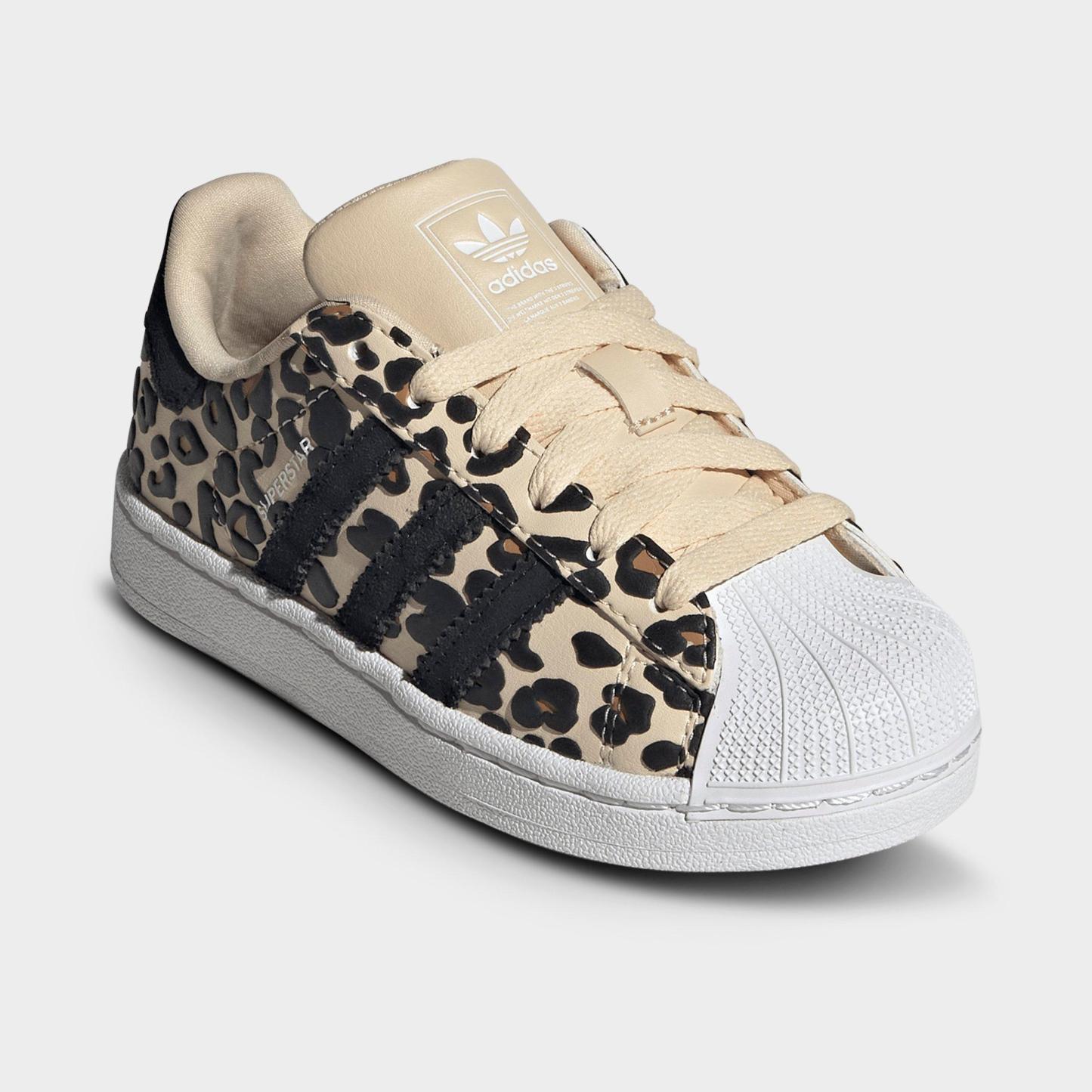 Little Kids' adidas Originals Superstar II Casual Shoes - Sand Strata/Core Black/White - Both shoes facing left