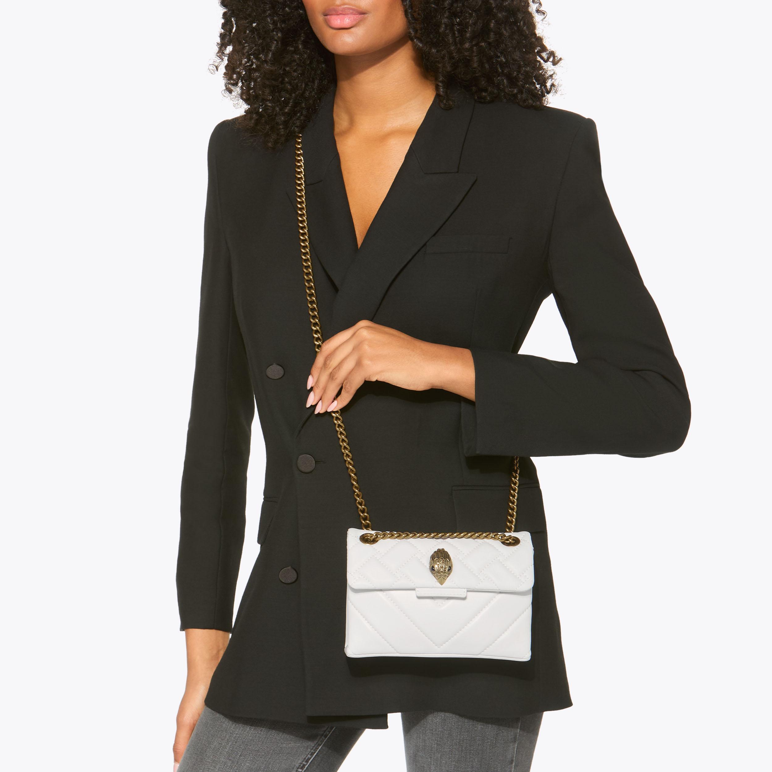 Kurt Geiger London Mini Leather Kensington Bag - White - view 2