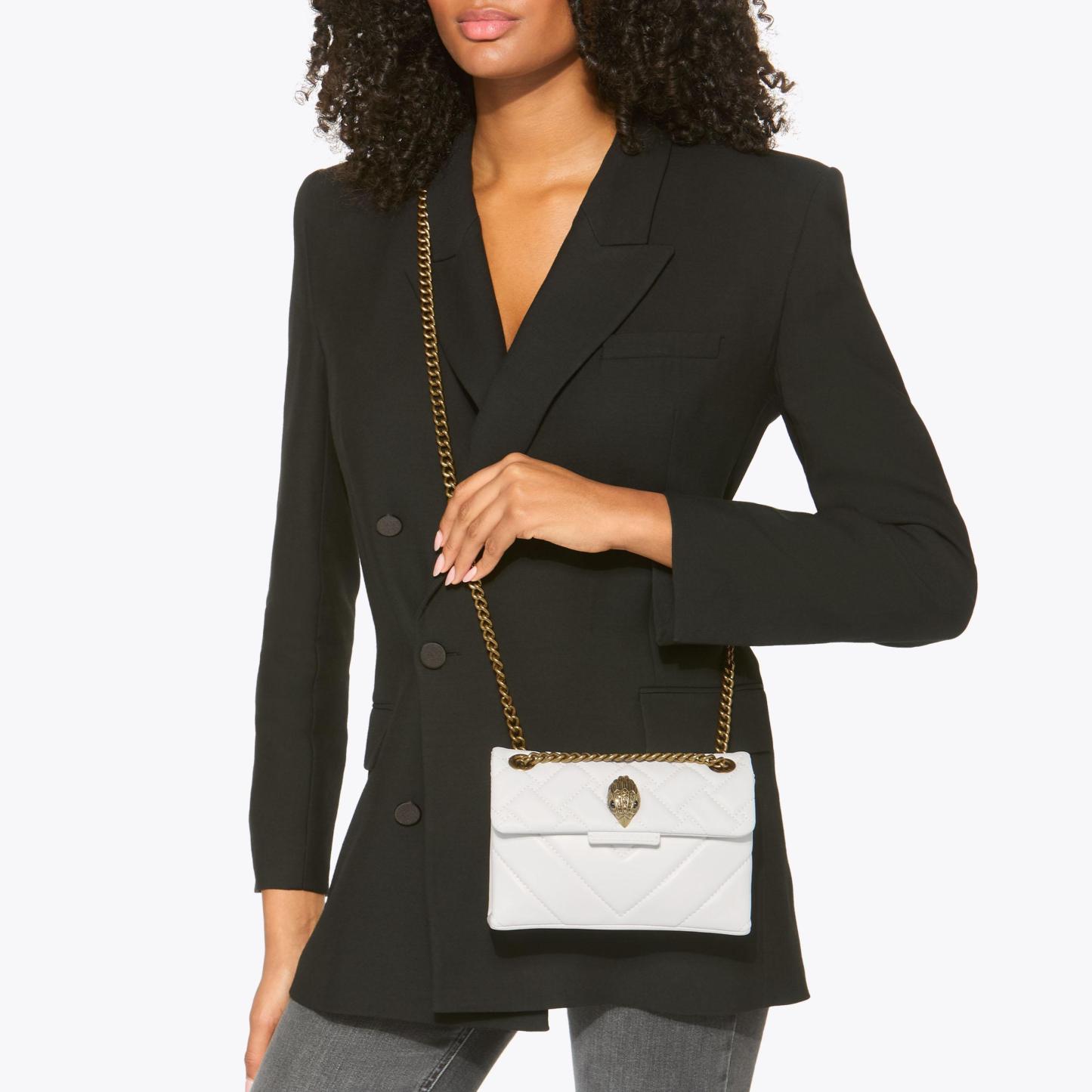 Kurt Geiger London Mini Leather Kensington Bag - White - view 2