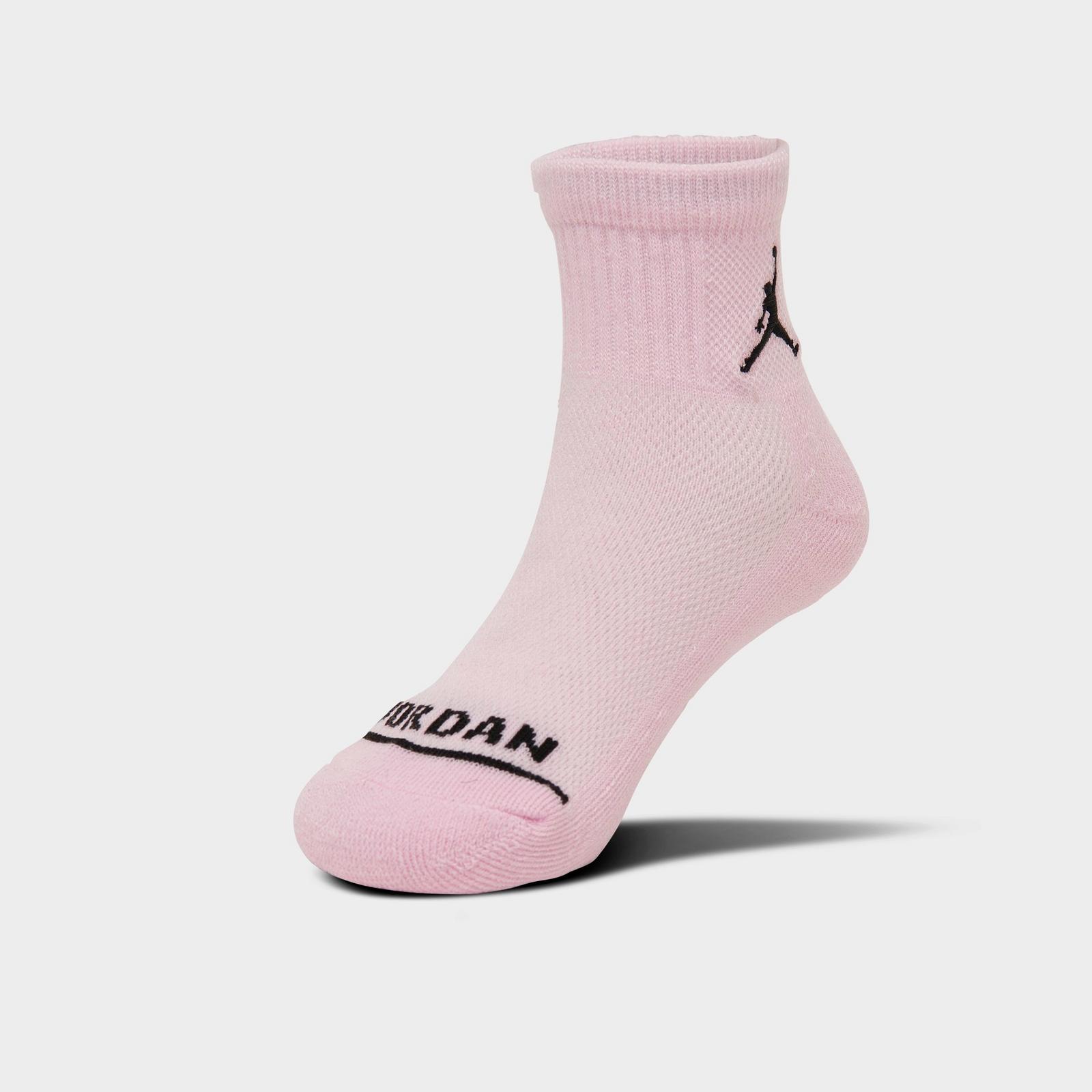 Girls' Big Kids' Jordan Cushioned Ankle Socks (6-Pack) - Pink Foam/White/Grey - view 7