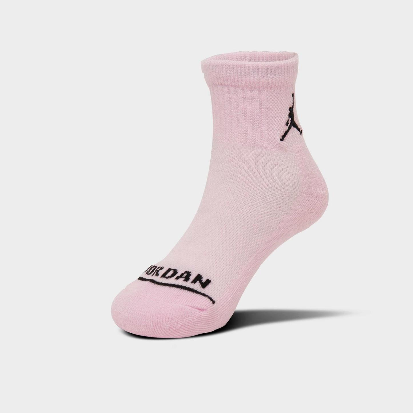 Girls' Big Kids' Jordan Cushioned Ankle Socks (6-Pack) - Pink Foam/White/Grey - view 7