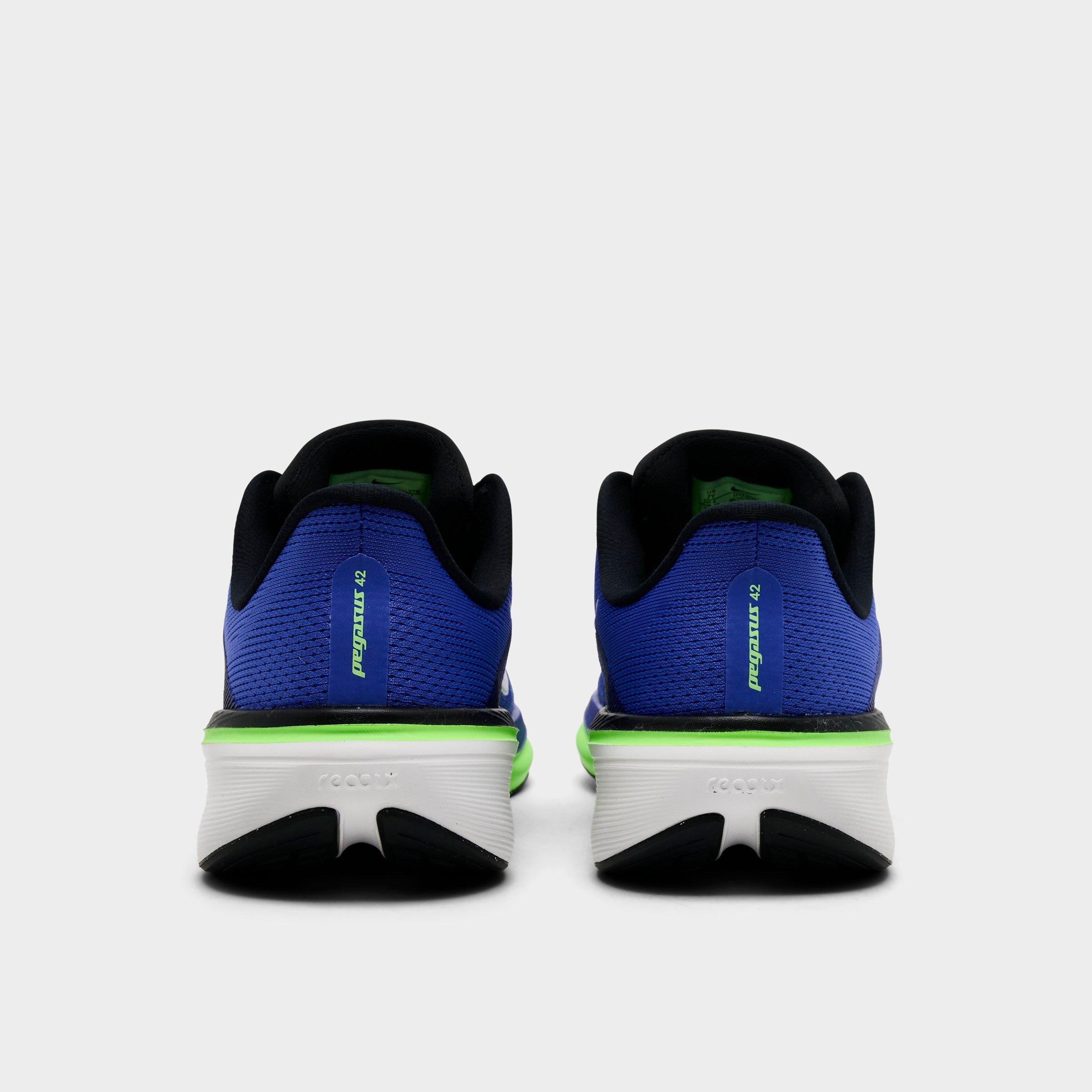 Big Kids' Nithtke Pegasus 42 Running Shoes - Sapphire/Lapis/Lime Blast/Black - Back view