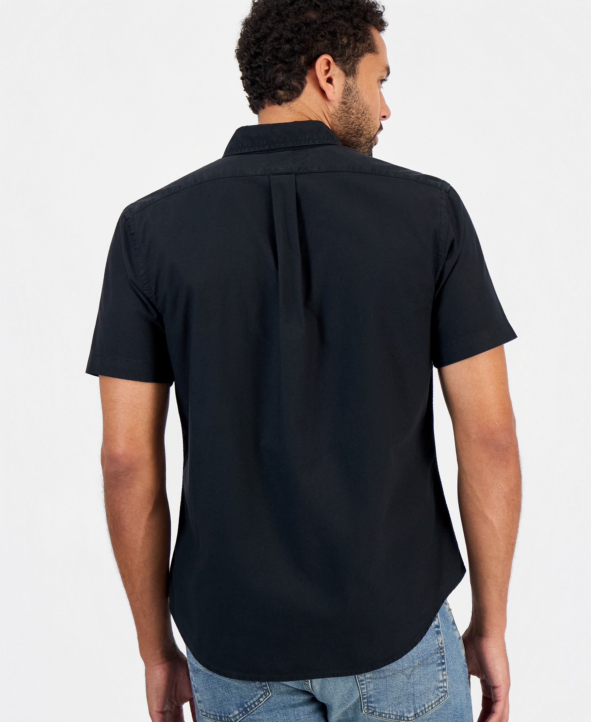 Polo Ralph Lauren Men's Garment-Dyed Oxford Shirt - Black
