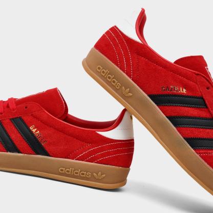 Men's adidas Originals Gazelle Indoor Casual Shoes - Better Scarlet/Core Black/Gum - view 3