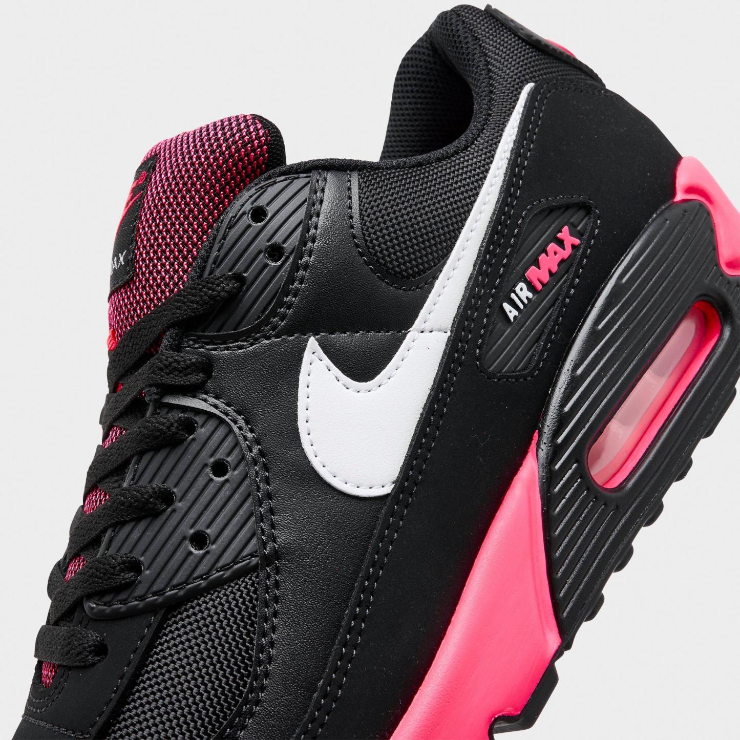 Men's Nithtke Air Max 90 Casual Shoes - Part 1 - Black/Racer Pink/White - Detail shot