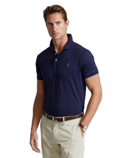 Polo Ralph Lauren Men’s Slim-Fit Soft Cotton Polo Shirt - Refined Navy