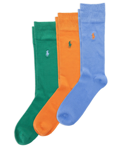 Polo Ralph Lauren Men's Supersoft Dress Socks, 3-Pack - Lt Blue