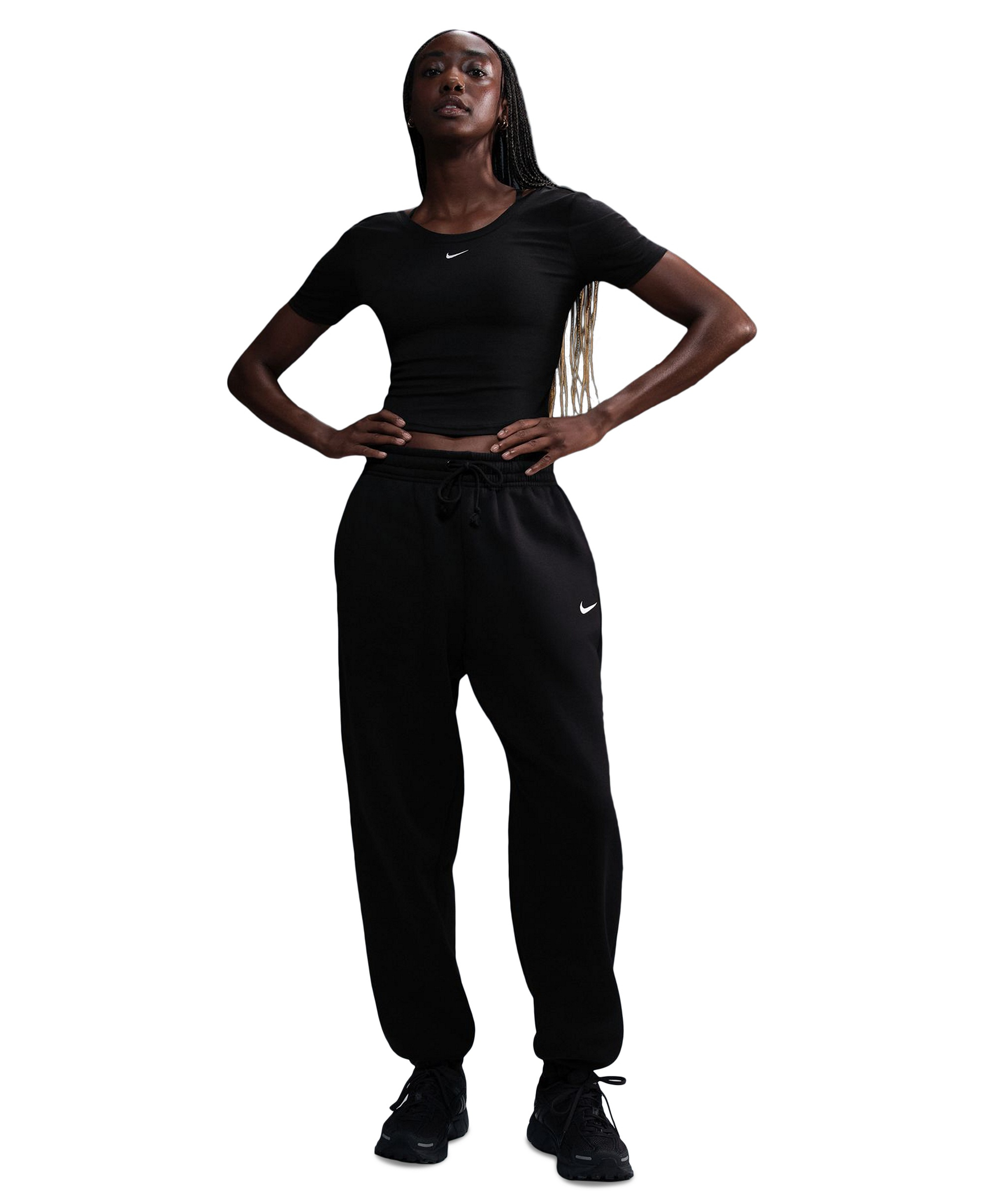 Nike Women's Sportswear Phoenix Fleece High-Rise Oversized Sweatpants - Black