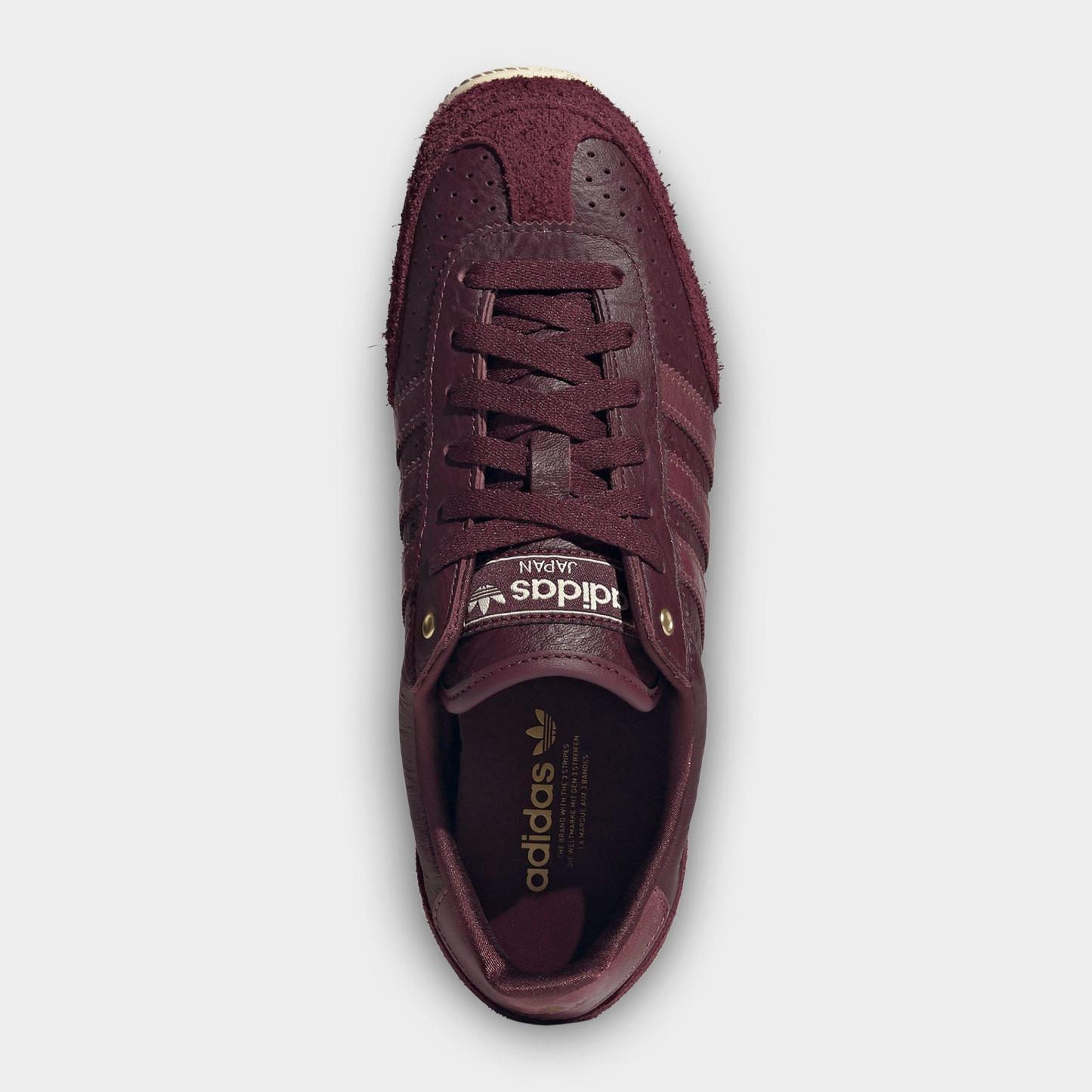 Women's adidas Originals Japan Casual Shoes - Part 1 - Maroon/Burgundy/Gold Metallic - Top view