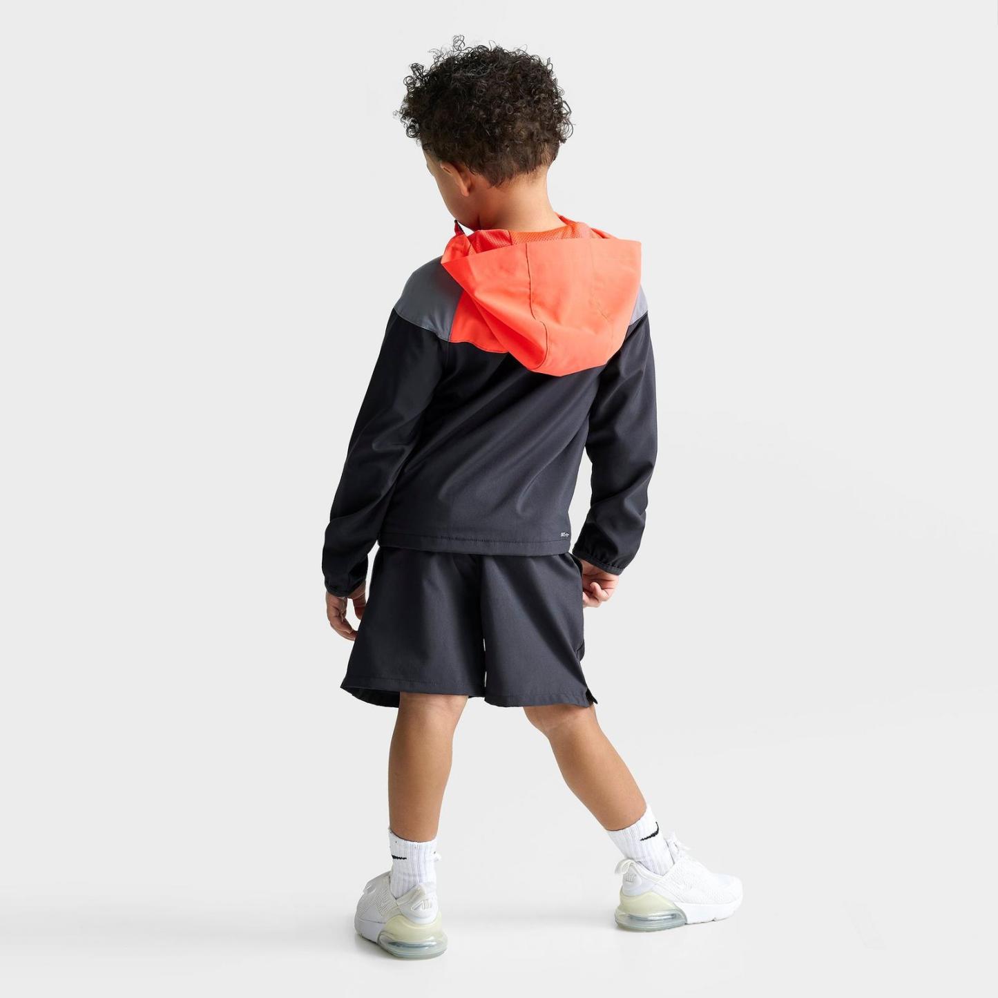 Kids' Toddler Nike Windrunner Jacket and Shorts Set - Dark Smoke Grey/Red