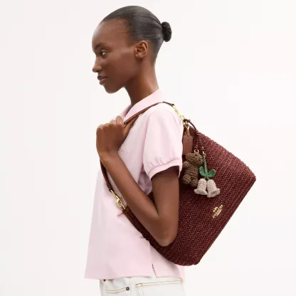 Laurel Shoulder Bag With Charms - Gold/Russet - view 2