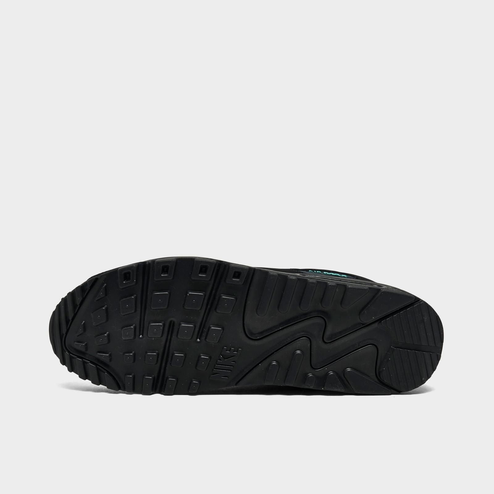 Men's Nike Air Max 90 Casual Shoes - Black/Anthracite/Aurora Green