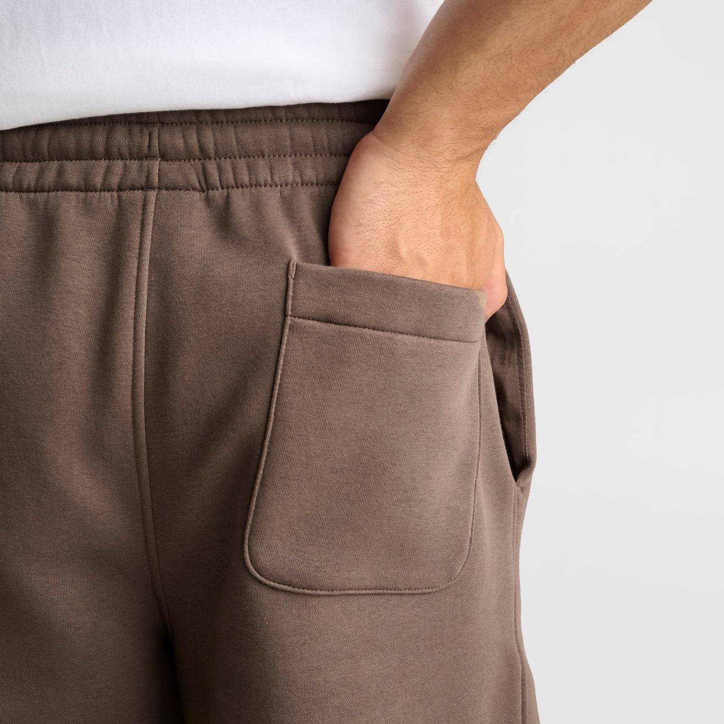 Men's Jordan Brooklyn Jumpman Air French Terry Jogger Pants - Palomino/University Red - view 6