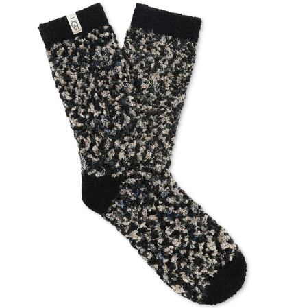 UGG Women's Cozy Chenille Crew Socks - Black / Gray