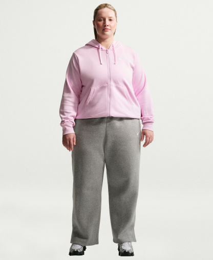 Nike Women's Sportswear Club Fleece Full-Zip Hoodie - Pink Foam/white