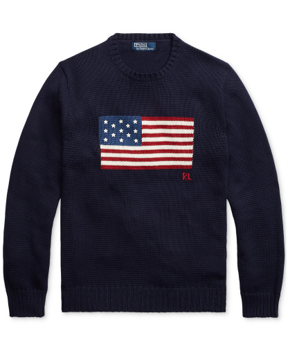 Polo Ralph Lauren Unisex The Iconic Flag Sweater - Blue