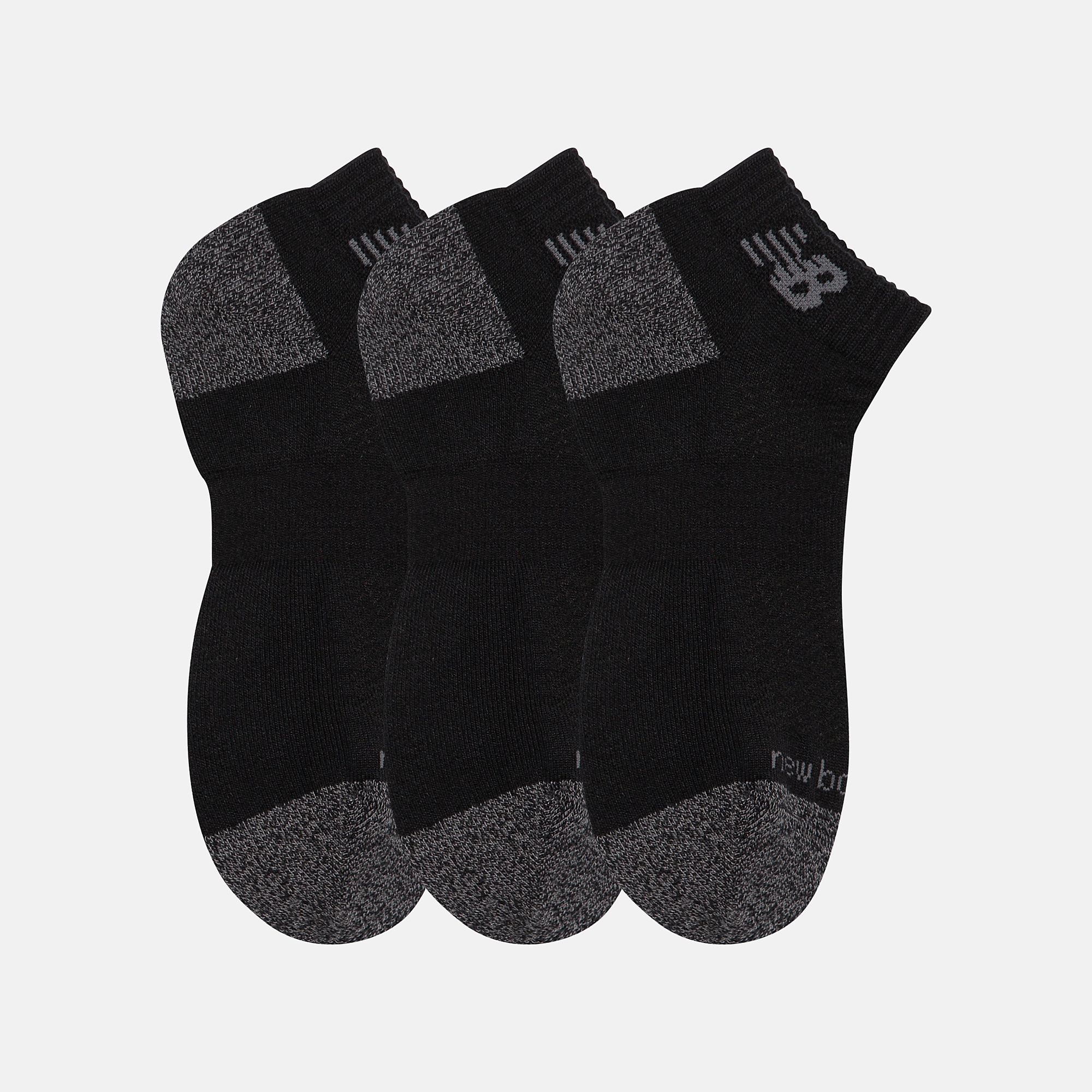New Balance Active Low Cut Socks 3 Pack, LAS35205BK