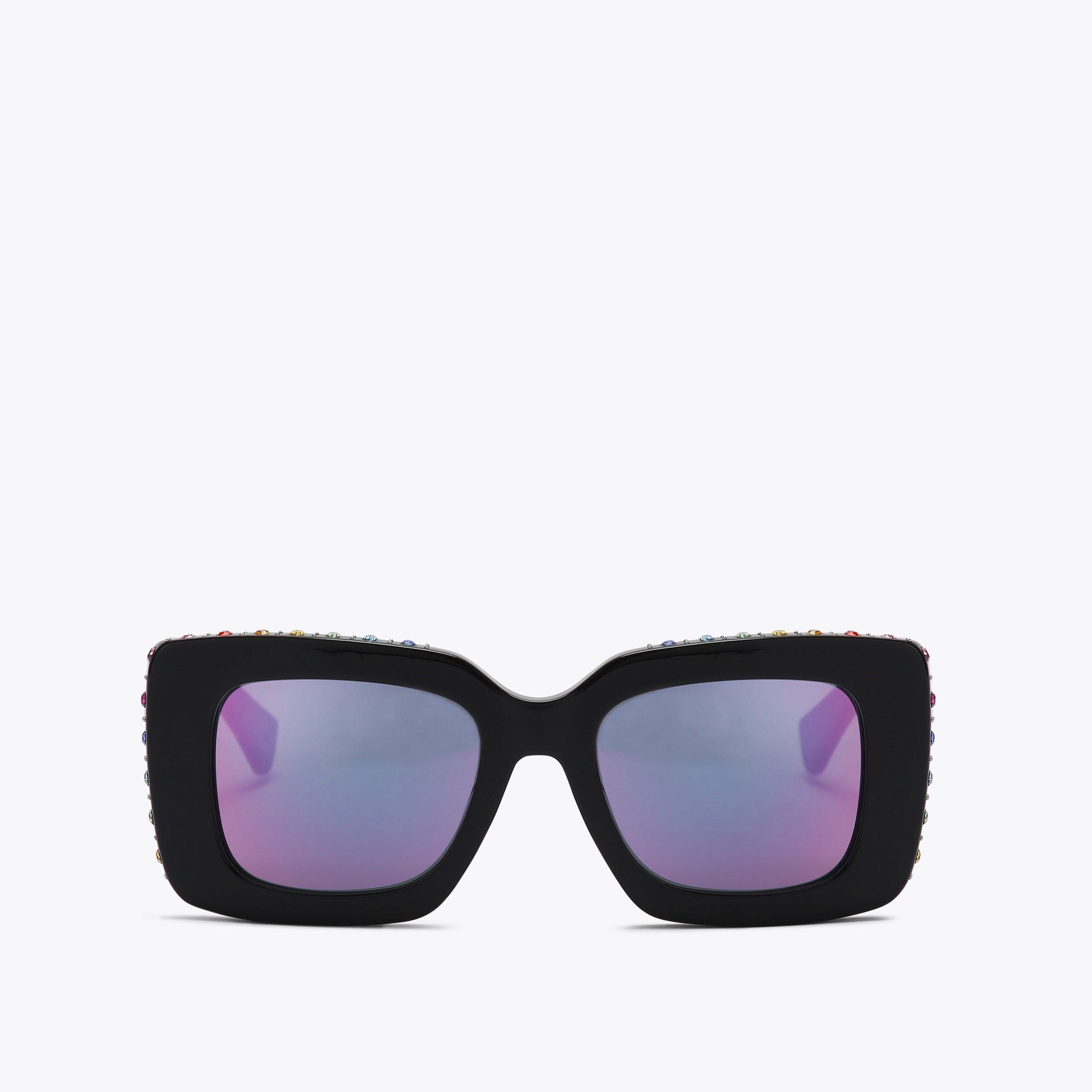 Kurt Geiger London Rectangle Shoreditch Sunglasses - Black