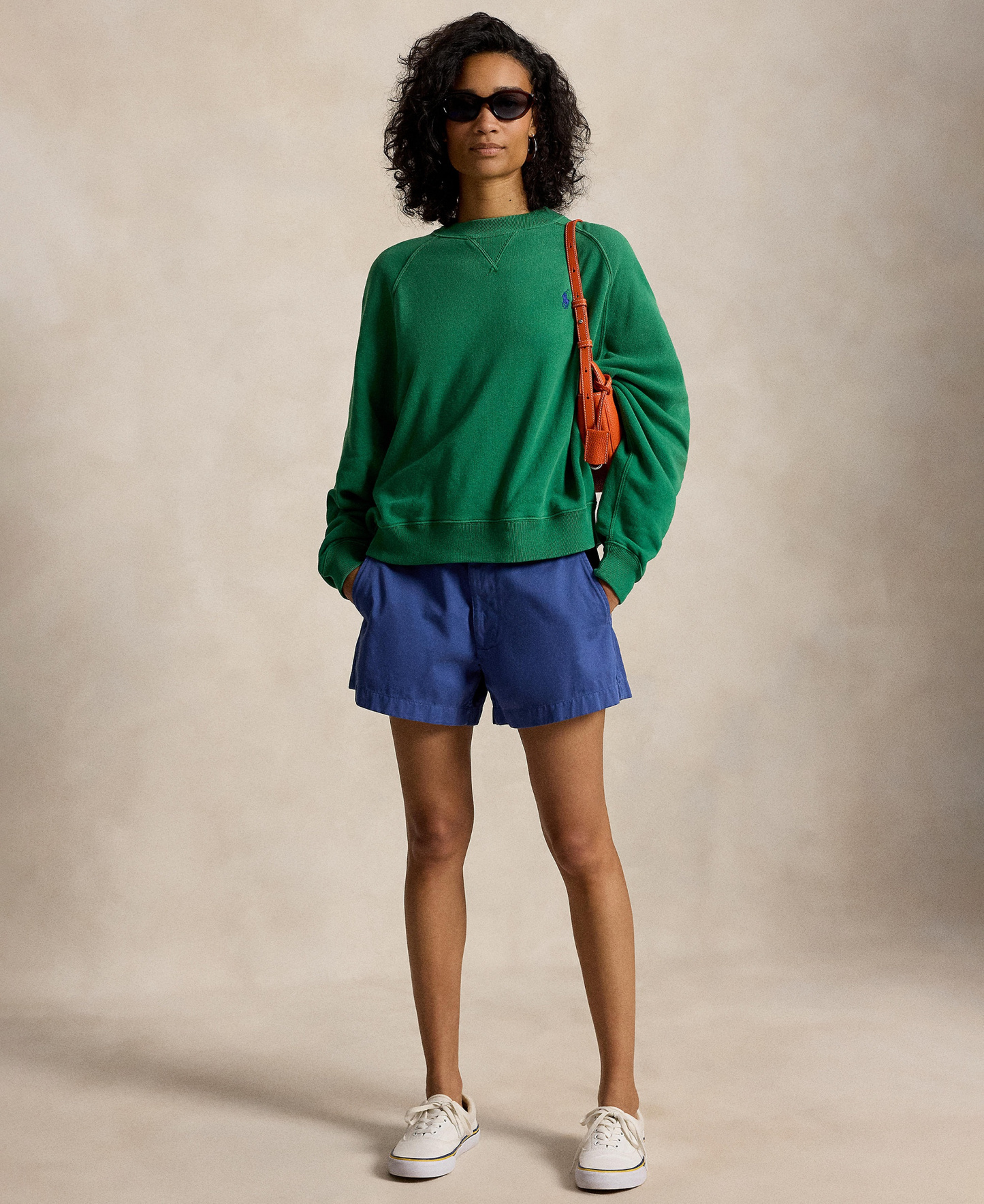 Polo Ralph Lauren Women's Lightweight Fleece Crew Neck Sweatshirt - Fiji Green