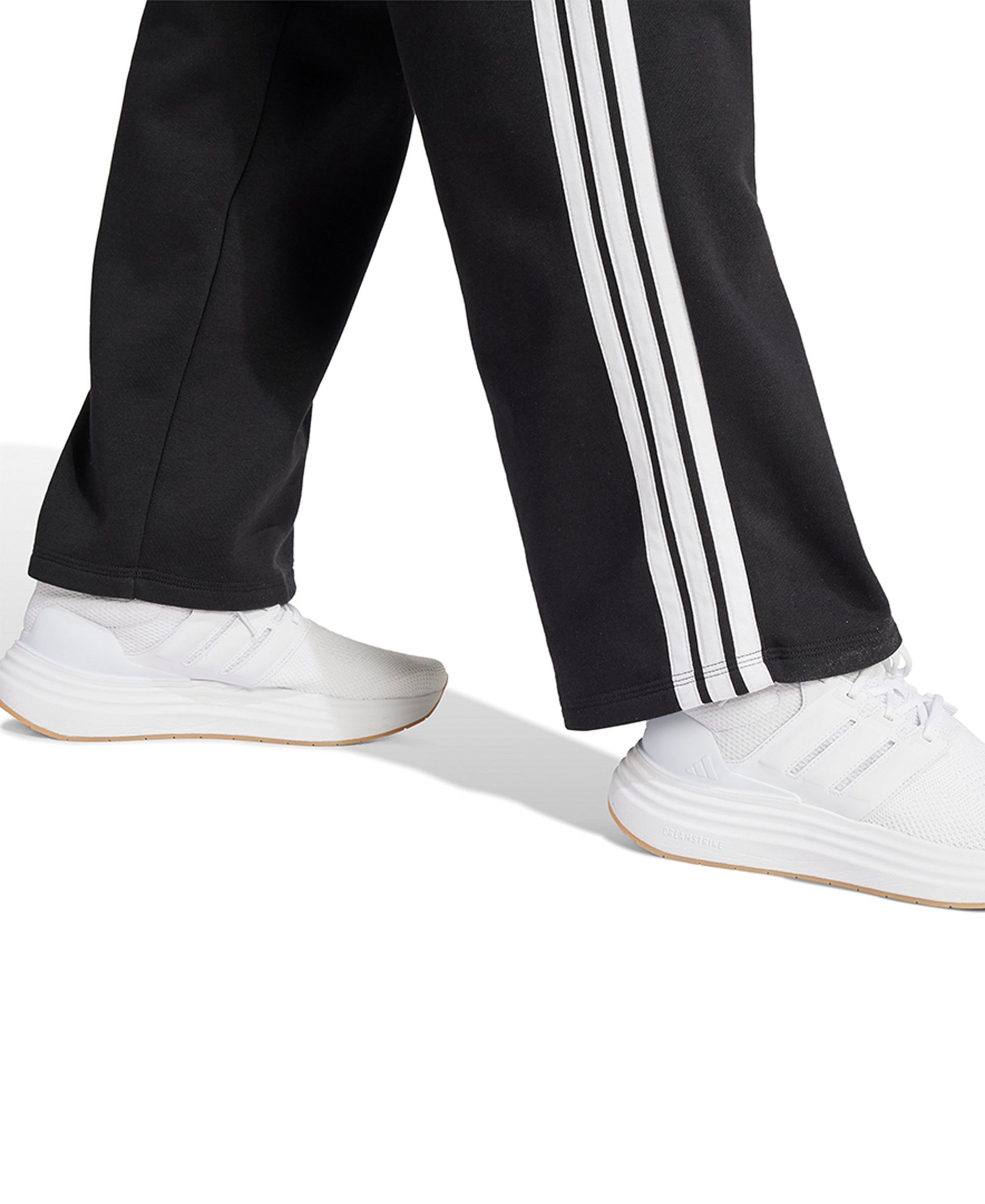 adidas Women's Essentials 3-Stripes Fleece Slim Pants - Black