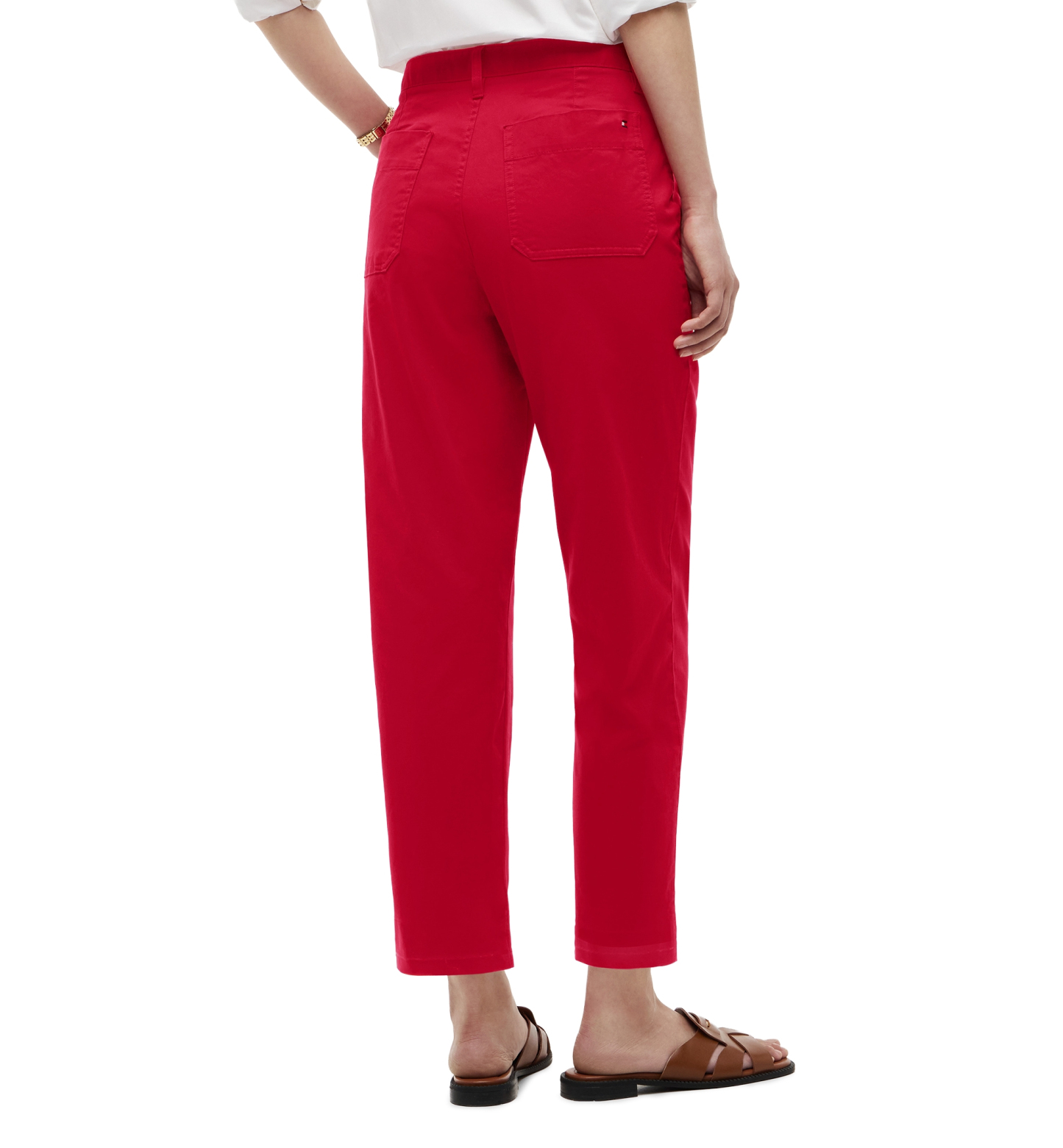 Tommy Hilfiger Women's Twill Patch Pocket Chinos Pants - Primary Red