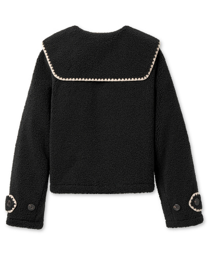 UGG Women's Nikia Relaxed-Fit Collared Neck Jacket - Black