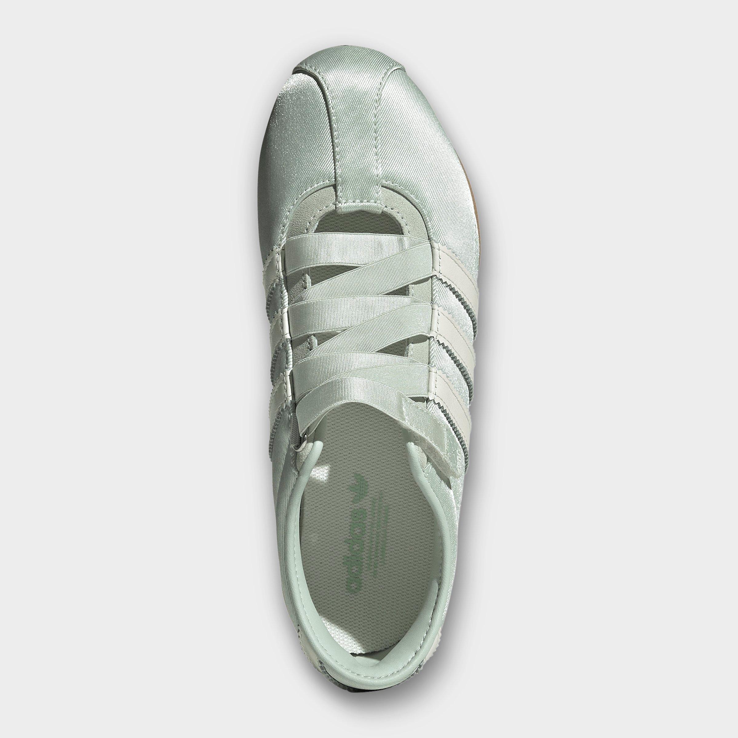 Women's adidas Originals Tokyo MJ Casual Shoes - Part 1 - Linen Green/Off White/Silver Metallic - Top view
