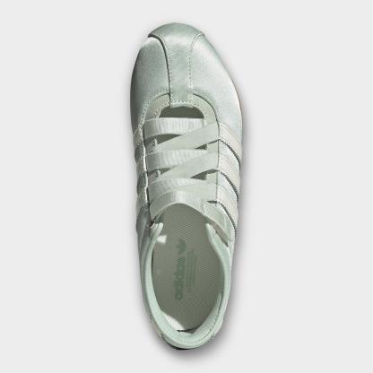 Women's adidas Originals Tokyo MJ Casual Shoes - Part 1 - Linen Green/Off White/Silver Metallic - Top view