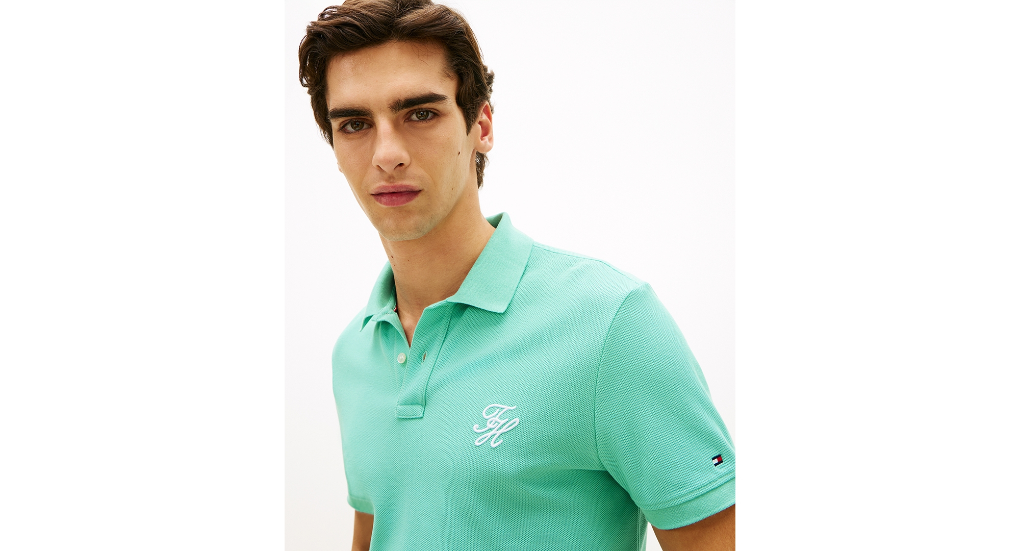 Tommy Hilfiger Men's Classic-Fit Embroidered Script Logo Polo Shirt - Arctic Aqua