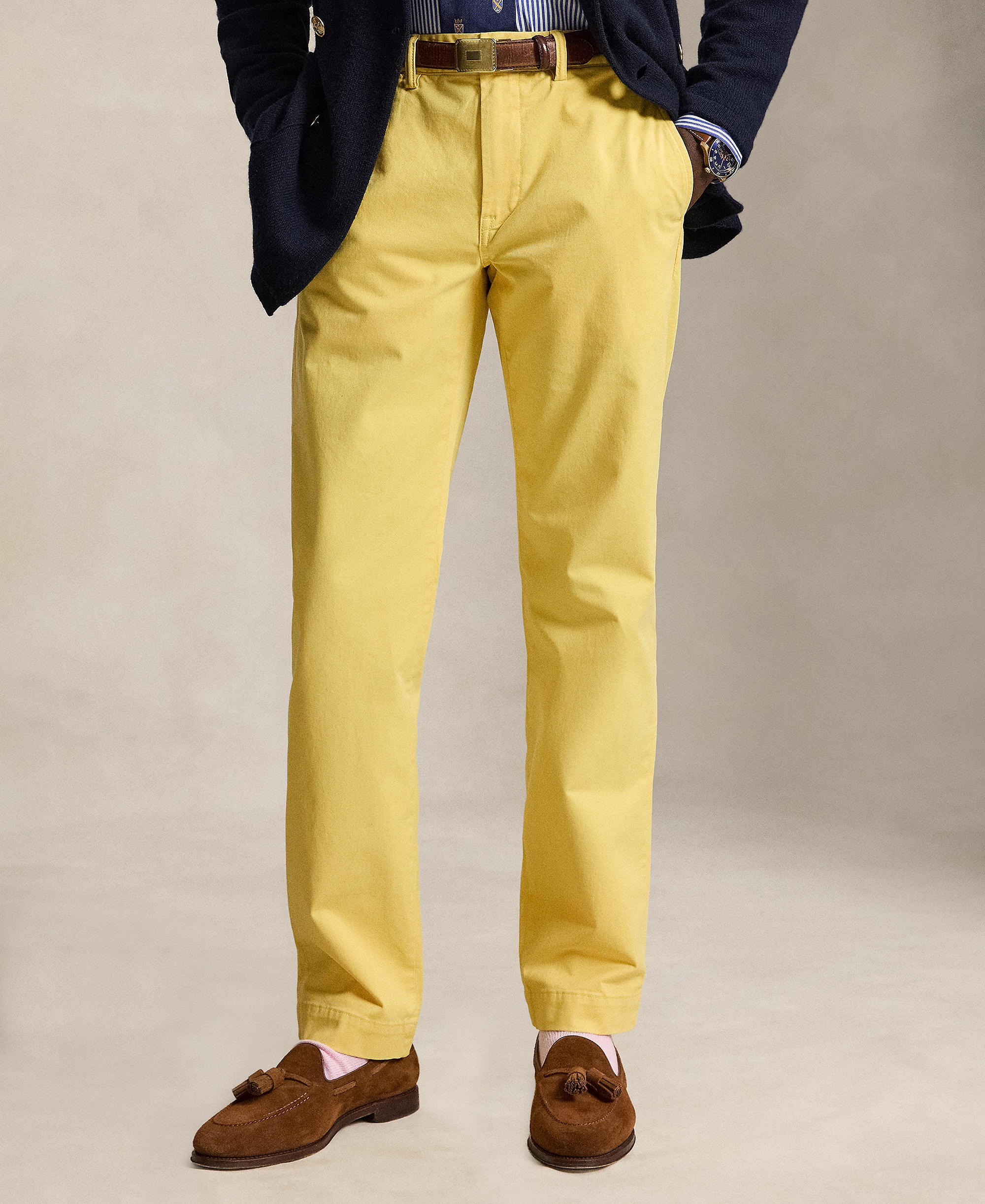 Polo Ralph Lauren Men's Straight-Fit Stretch Chino Pants - Collegiate Yellow