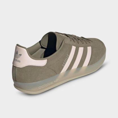 Men's adidas Originals Gazelle Indoor Casual Shoes - Olive Strata/Wonder Quartz/Clay - view 4