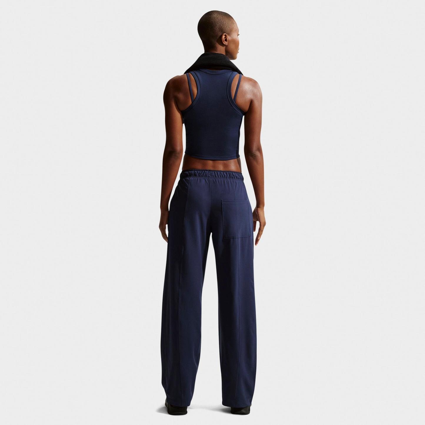 Women's Nithtke One Dri-FIT Woven Wide-Leg Pants - Midnight Navy/White