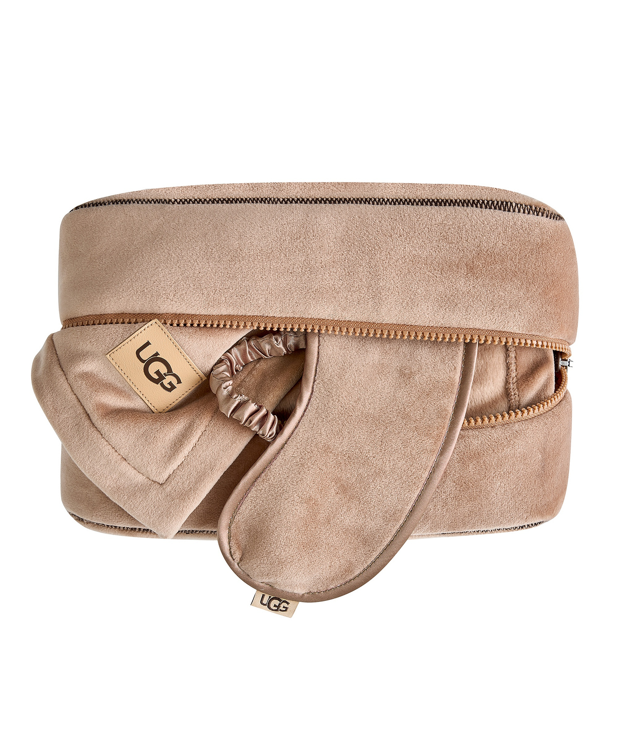 UGG® Raegan 3-Piece Throw, Eye Mask and Case Gift Set - Chestnut