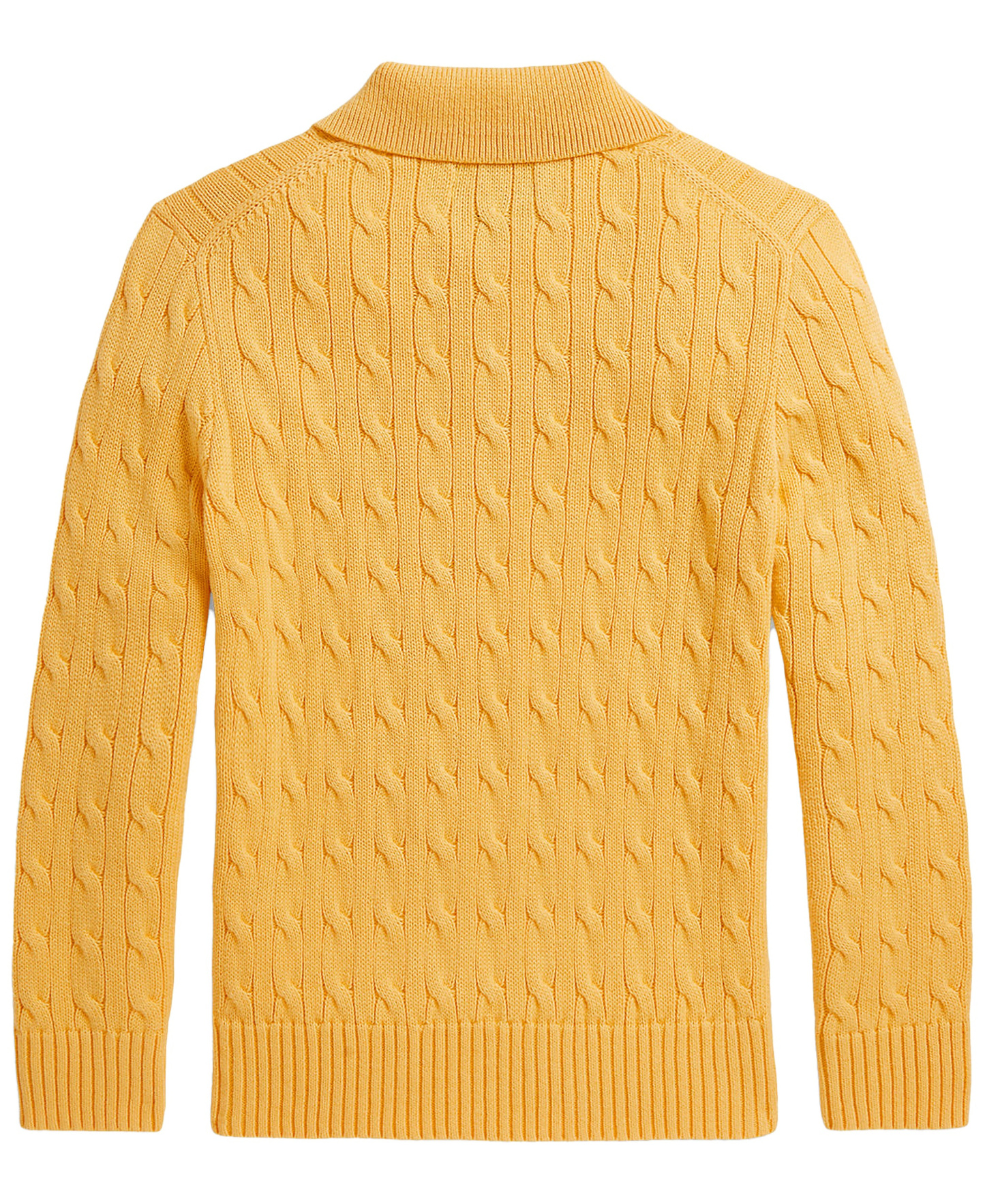 Polo Ralph Lauren Boys' 8-20 Cable-Knit Cotton Polo Sweater - Beach Yellow