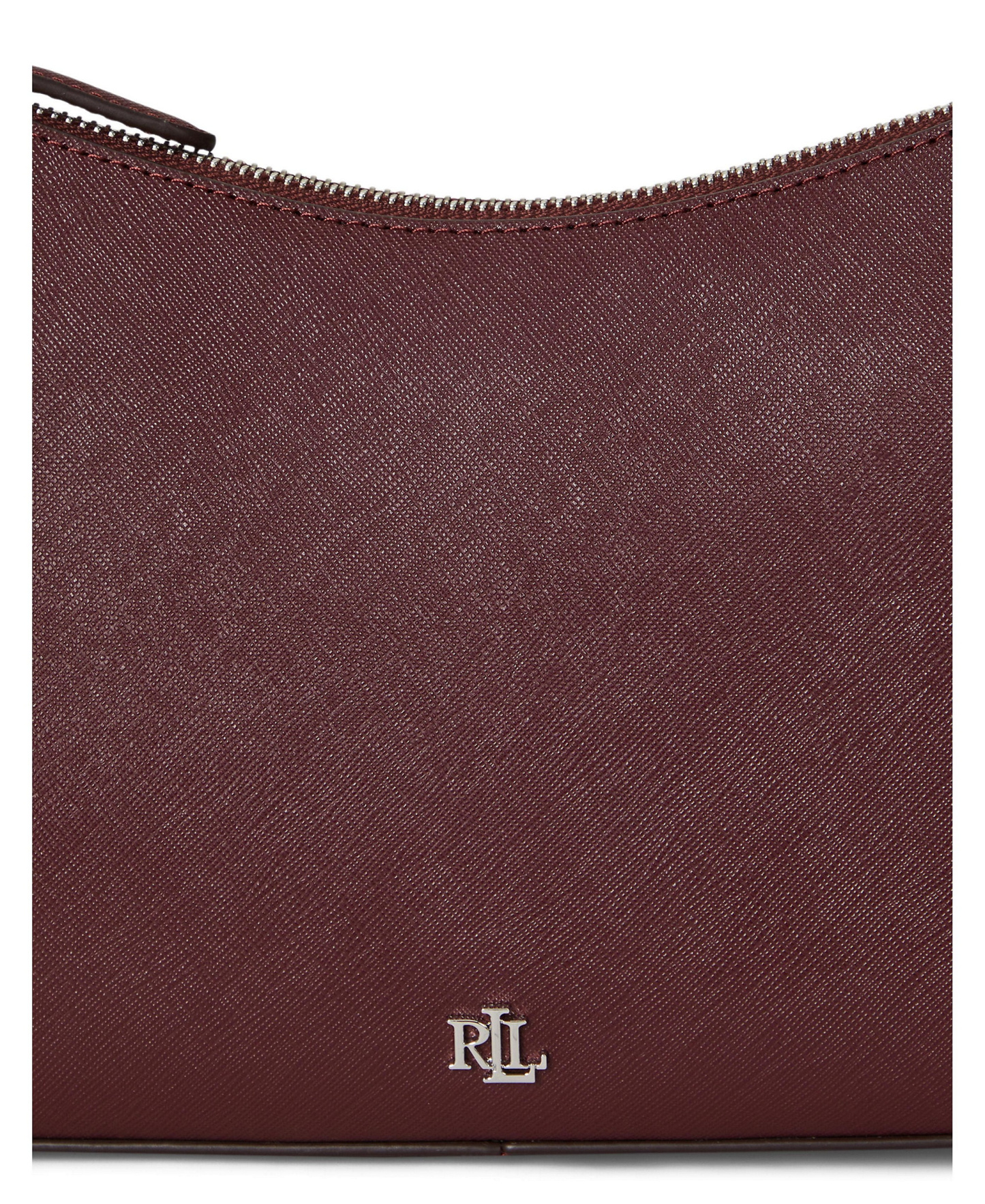 Lauren Ralph Lauren Crosshatch Leather Danni Small Shoulder Handbag - Dark Garnet