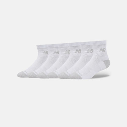 New Balance Active  QTR Socks 6 Pack, LAS65202WT