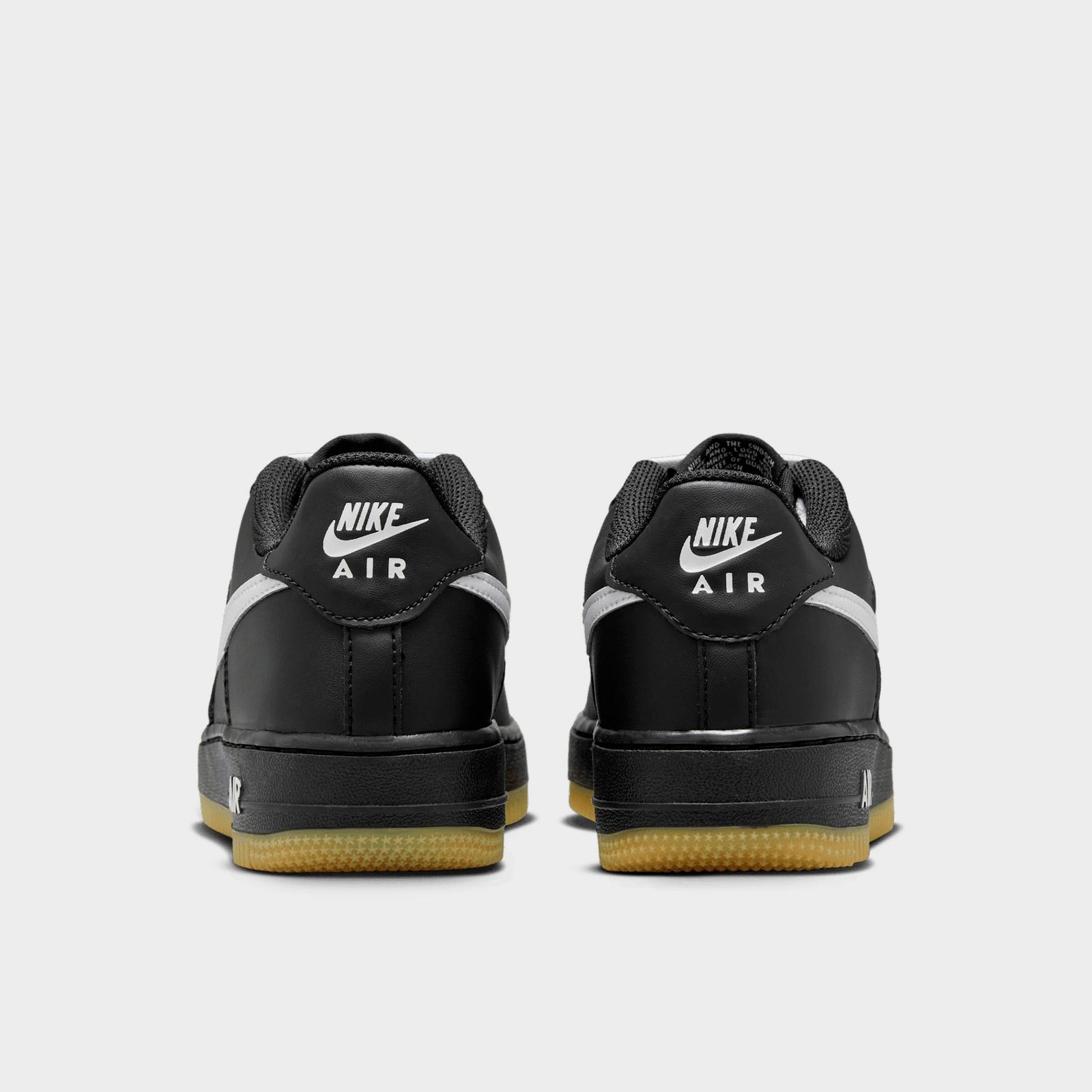 Big Kids' Nike Air Force 1 LV8 Casual Shoes - Black/Gum Light Brown/White