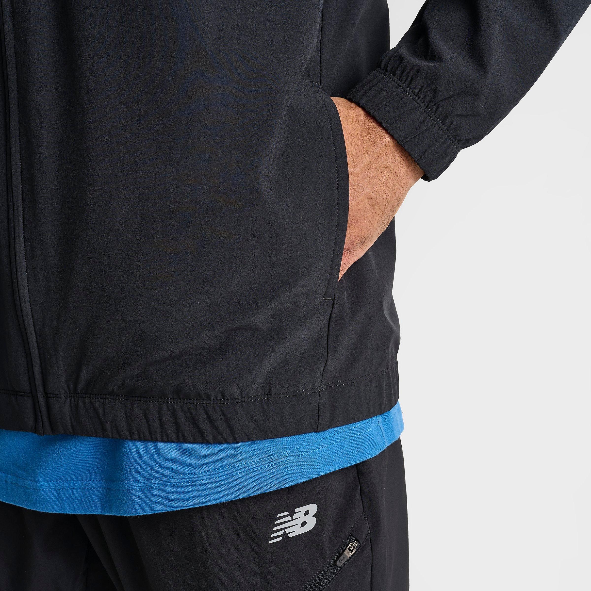 Men's New Balance Sport Essentials Woven Full-Zip Jacket - Black/Black - view 6