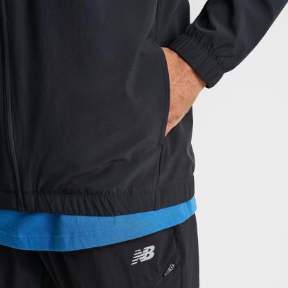 Men's New Balance Sport Essentials Woven Full-Zip Jacket - Black/Black - view 6