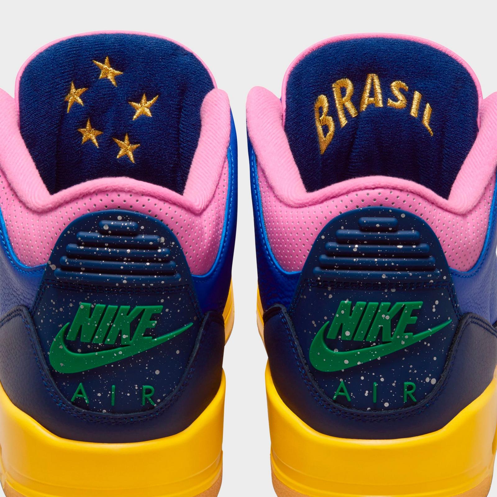Air Jordan Retro 3 Basketball Shoes - Racer Blue/Lucky Green/Blue Void/Varsity Maize - view 3