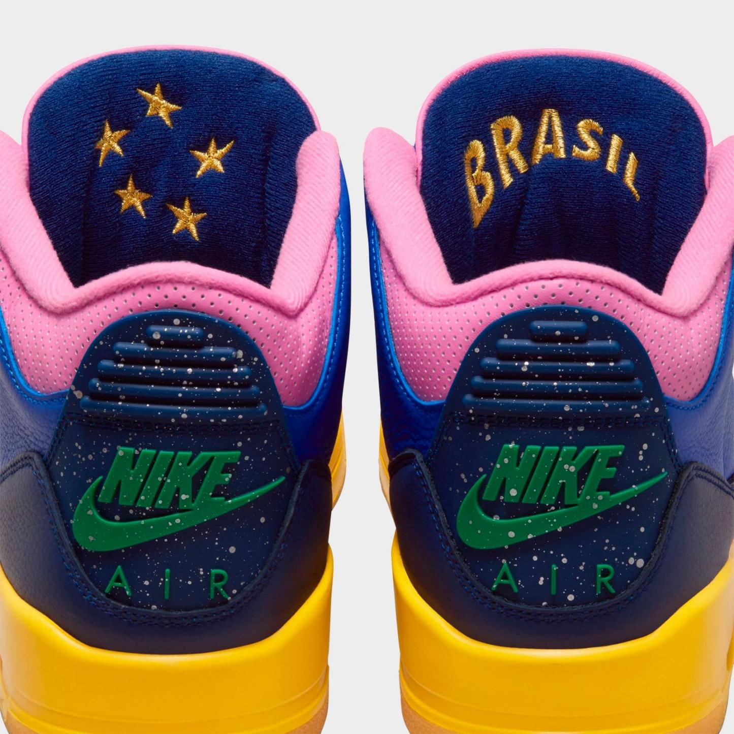 Air Jordan Retro 3 Basketball Shoes - Racer Blue/Lucky Green/Blue Void/Varsity Maize - view 3
